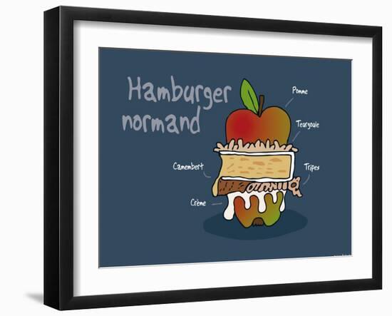 Heula. Hamburger normand-Sylvain Bichicchi-Framed Art Print