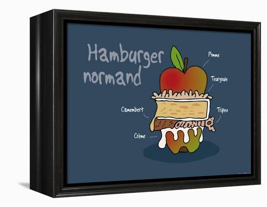 Heula. Hamburger normand-Sylvain Bichicchi-Framed Stretched Canvas