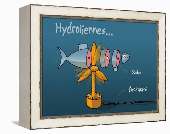 Heula. Hydroliennes normandes-Sylvain Bichicchi-Framed Stretched Canvas