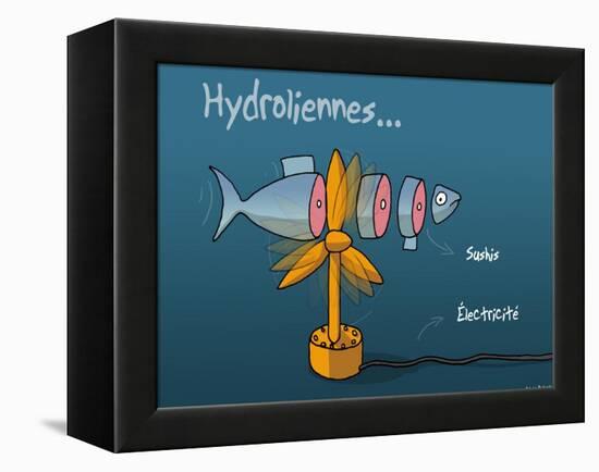 Heula. Hydroliennes normandes-Sylvain Bichicchi-Framed Stretched Canvas