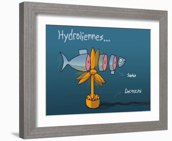 Heula. Hydroliennes normandes-Sylvain Bichicchi-Framed Art Print