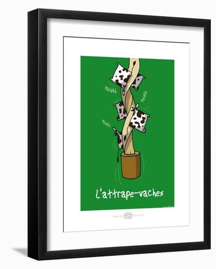 Heula. L'attrape vache-Sylvain Bichicchi-Framed Art Print