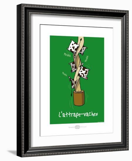 Heula. L'attrape vache-Sylvain Bichicchi-Framed Art Print