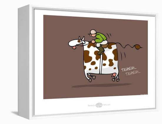 Heula.La vache qui galope-Sylvain Bichicchi-Framed Stretched Canvas