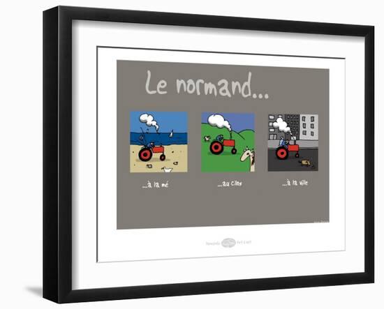 Heula. Le Normand sur son tracteur-Sylvain Bichicchi-Framed Art Print