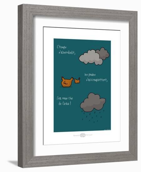 Heula. Les poules s'accroupiottent-Sylvain Bichicchi-Framed Art Print