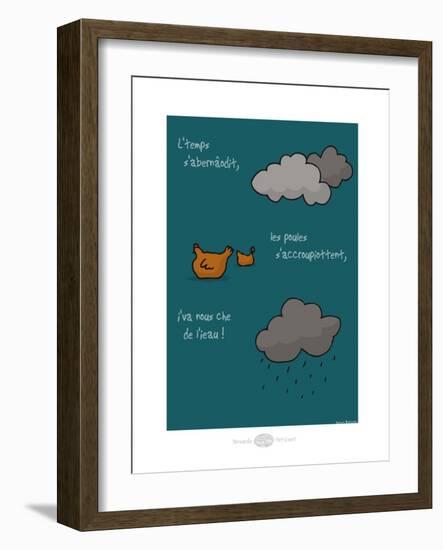 Heula. Les poules s'accroupiottent-Sylvain Bichicchi-Framed Art Print