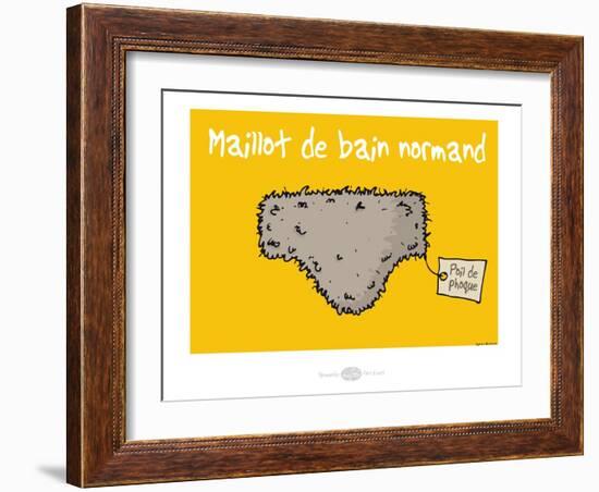 Heula. Maillot de bain normand-Sylvain Bichicchi-Framed Art Print