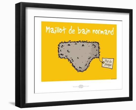 Heula. Maillot de bain normand-Sylvain Bichicchi-Framed Art Print