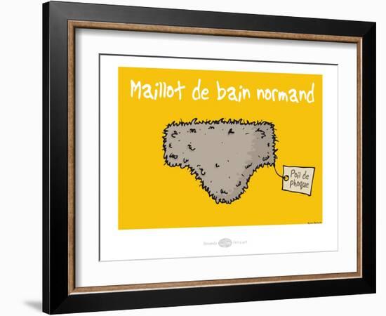 Heula. Maillot de bain normand-Sylvain Bichicchi-Framed Art Print