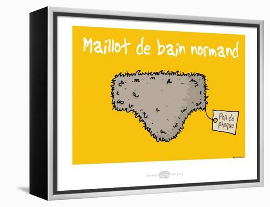 Heula. Maillot de bain normand-Sylvain Bichicchi-Framed Stretched Canvas