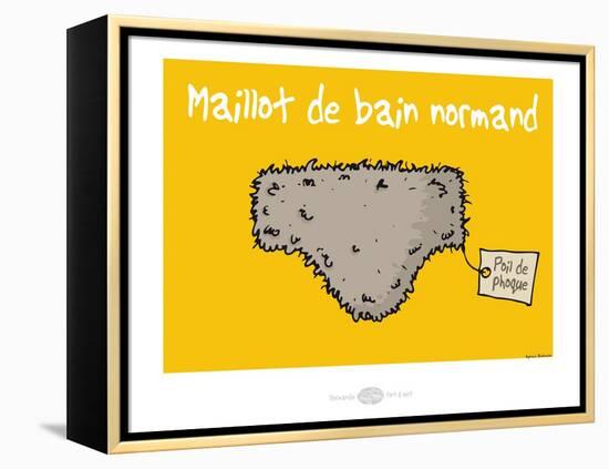 Heula. Maillot de bain normand-Sylvain Bichicchi-Framed Stretched Canvas