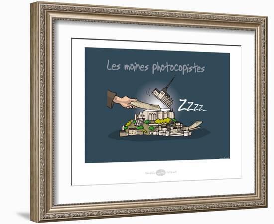Heula. Mon Saint-Michel photocopieur-Sylvain Bichicchi-Framed Art Print