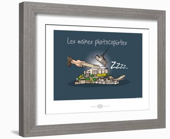 Heula. Mon Saint-Michel photocopieur-Sylvain Bichicchi-Framed Art Print