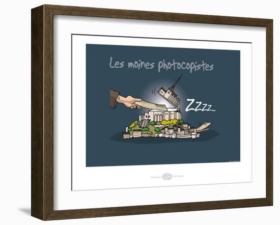 Heula. Mon Saint-Michel photocopieur-Sylvain Bichicchi-Framed Art Print