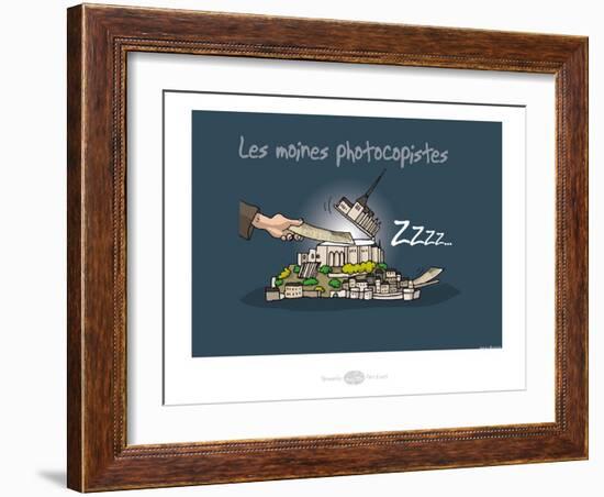 Heula. Mon Saint-Michel photocopieur-Sylvain Bichicchi-Framed Art Print