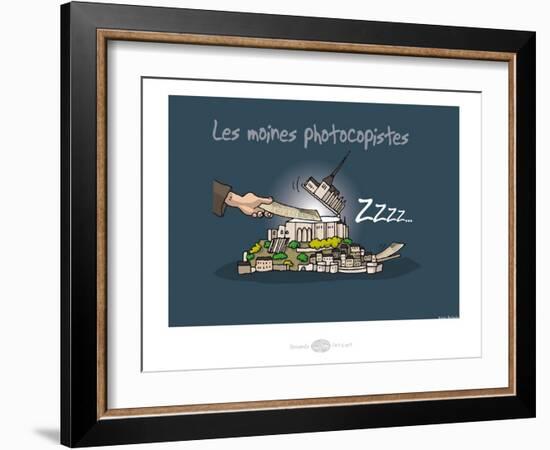 Heula. Mon Saint-Michel photocopieur-Sylvain Bichicchi-Framed Art Print