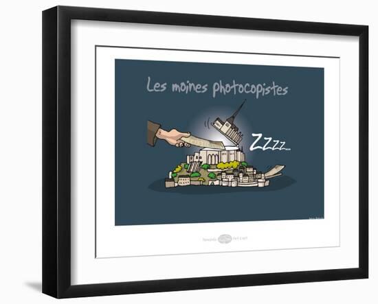 Heula. Mon Saint-Michel photocopieur-Sylvain Bichicchi-Framed Art Print