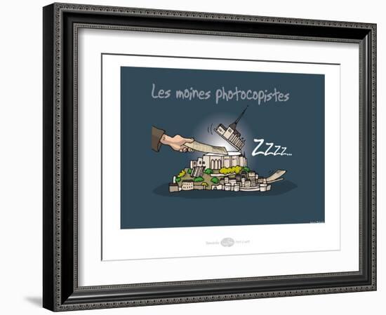 Heula. Mon Saint-Michel photocopieur-Sylvain Bichicchi-Framed Art Print
