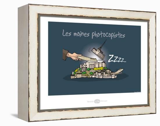 Heula. Mon Saint-Michel photocopieur-Sylvain Bichicchi-Framed Stretched Canvas