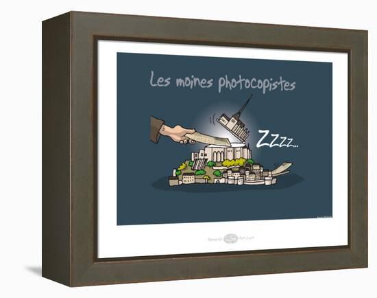 Heula. Mon Saint-Michel photocopieur-Sylvain Bichicchi-Framed Stretched Canvas