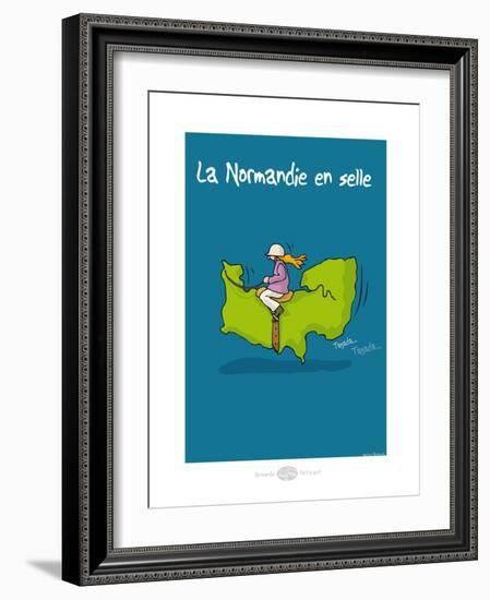 Heula. Normandie en selle-Sylvain Bichicchi-Framed Art Print