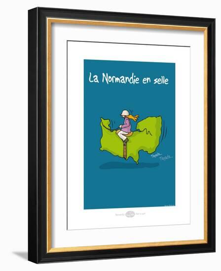 Heula. Normandie en selle-Sylvain Bichicchi-Framed Art Print