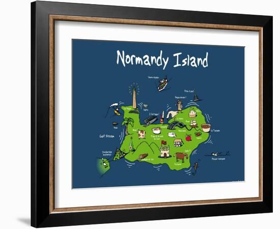 Heula. Normandy island-Sylvain Bichicchi-Framed Art Print