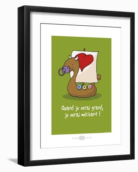 Heula. Quand je serai grand, je serai méchant-Sylvain Bichicchi-Framed Art Print