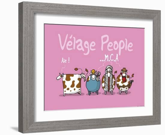 Heula. Vélage people-Sylvain Bichicchi-Framed Art Print