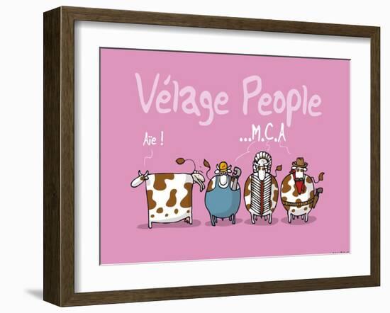 Heula. Vélage people-Sylvain Bichicchi-Framed Art Print