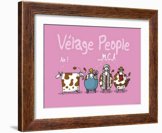 Heula. Vélage people-Sylvain Bichicchi-Framed Art Print