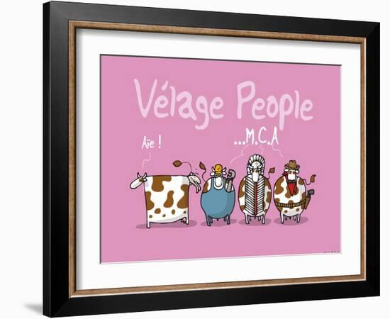 Heula. Vélage people-Sylvain Bichicchi-Framed Art Print