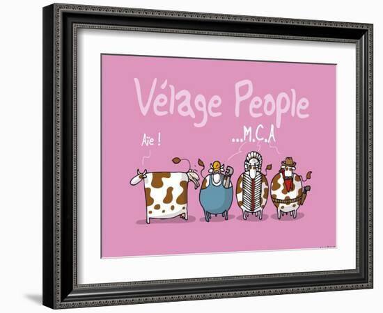 Heula. Vélage people-Sylvain Bichicchi-Framed Art Print