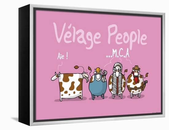 Heula. Vélage people-Sylvain Bichicchi-Framed Stretched Canvas