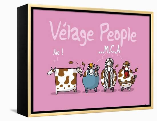 Heula. Vélage people-Sylvain Bichicchi-Framed Stretched Canvas