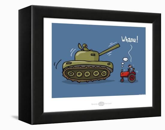 Heula. Whaou !-Sylvain Bichicchi-Framed Stretched Canvas