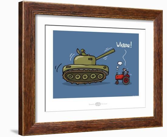 Heula. Whaou !-Sylvain Bichicchi-Framed Art Print