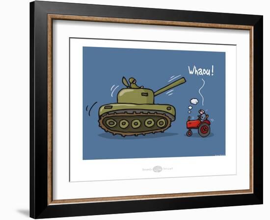 Heula. Whaou !-Sylvain Bichicchi-Framed Art Print