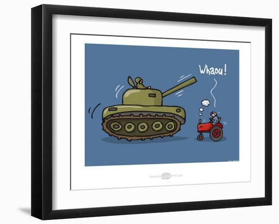 Heula. Whaou !-Sylvain Bichicchi-Framed Art Print