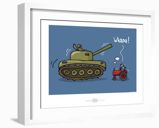 Heula. Whaou !-Sylvain Bichicchi-Framed Art Print