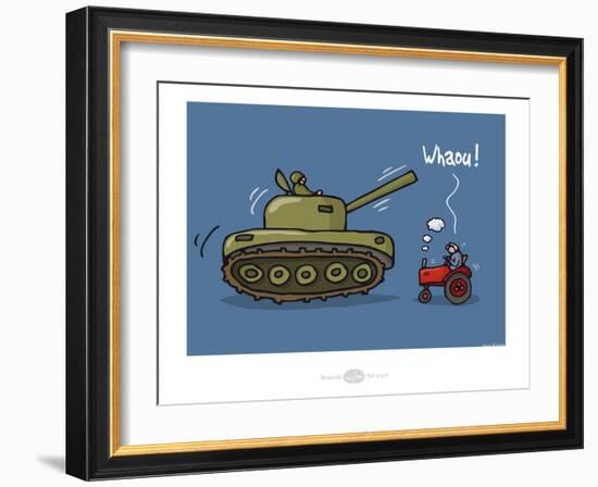 Heula. Whaou !-Sylvain Bichicchi-Framed Art Print