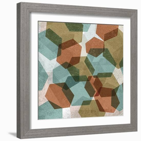 Hexagon Composition II-Edward Selkirk-Framed Art Print