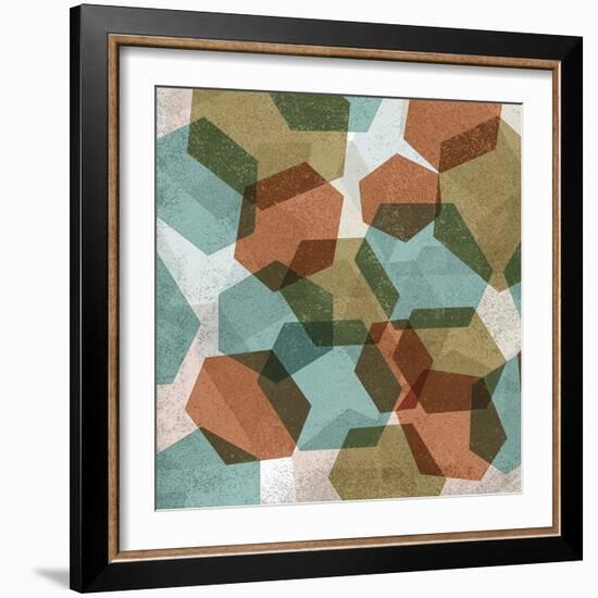 Hexagon Composition II-Edward Selkirk-Framed Art Print