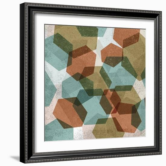 Hexagon Composition II-Edward Selkirk-Framed Art Print