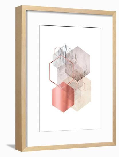 Hexagonal Geo 1-Urban Epiphany-Framed Art Print