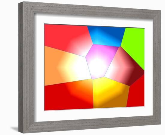 Hexagonal Illumination-Ruth Palmer 3-Framed Art Print