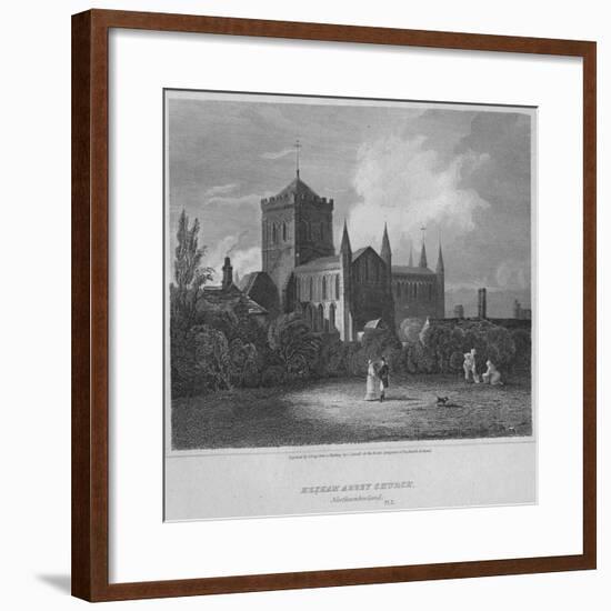 'Hexham Abbey, Church, Northumberland', 1814-John Greig-Framed Giclee Print