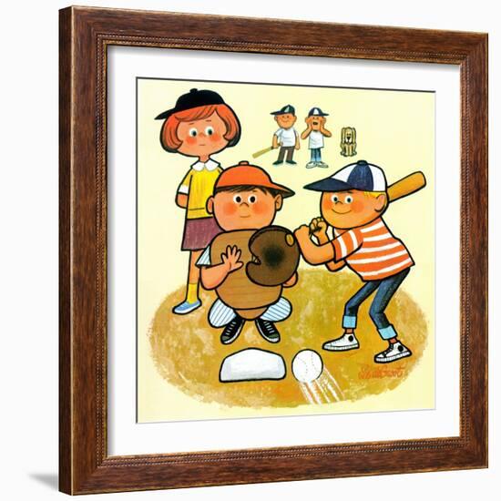 Hey Batter! - Jack & Jill-Lee deGroot-Framed Giclee Print