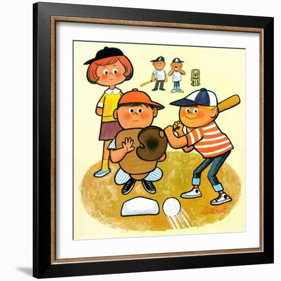 Hey Batter! - Jack & Jill-Lee deGroot-Framed Giclee Print